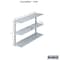 Triton Products Wall Mount Shelving Unit W/ 3 Steel Shelves & Mounting Hardware, Gray, 33" W x 31.5" H 1794 - alternate 5